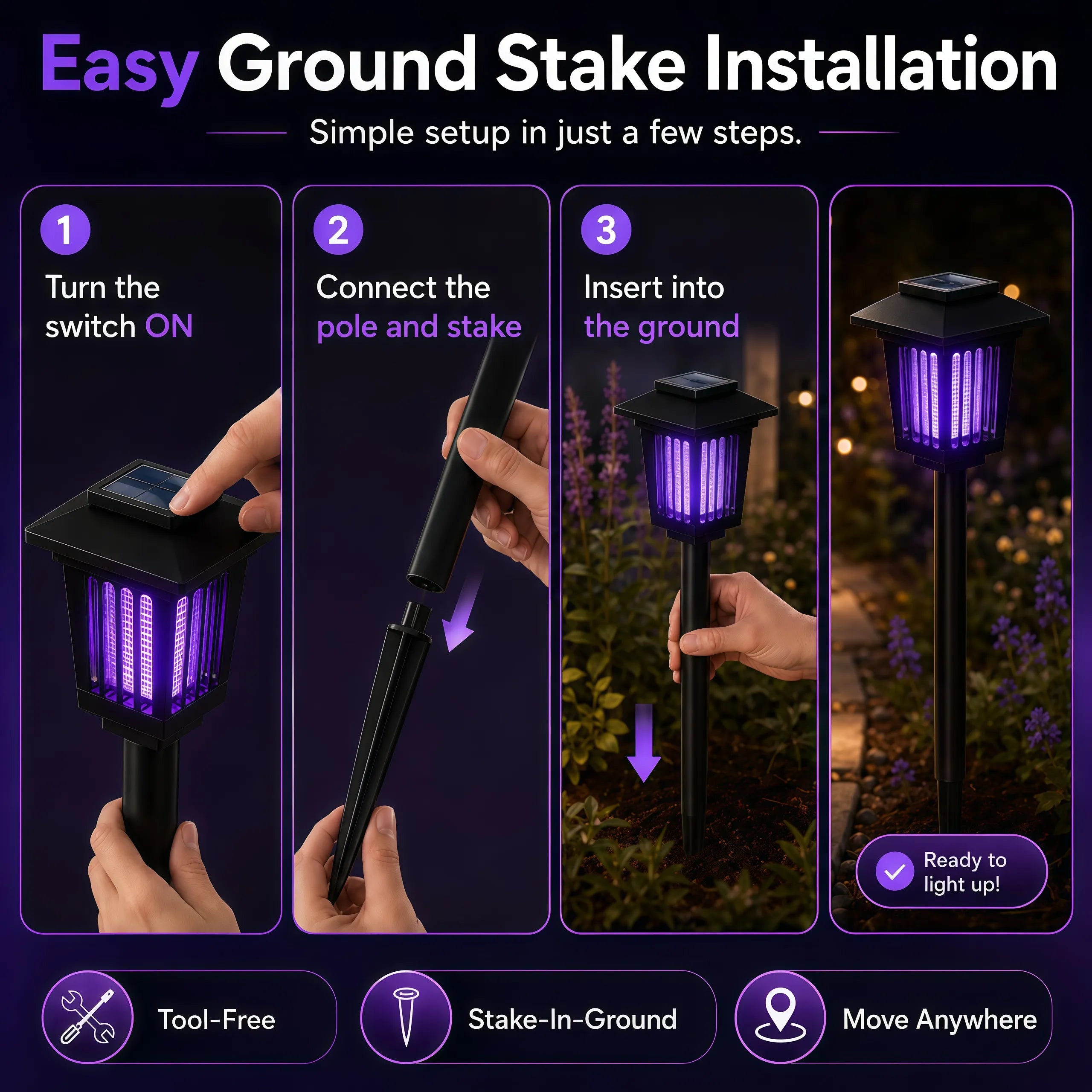 🦟Solar Mosquito Zapper Path Light