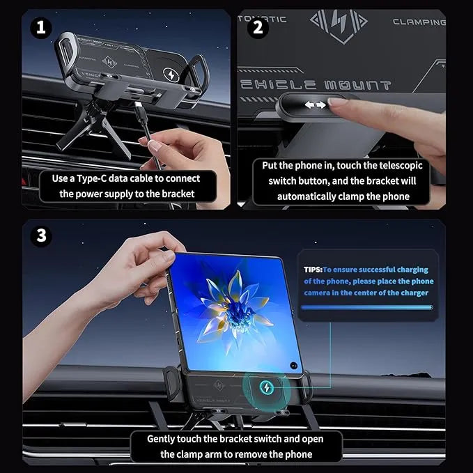 AutoGrip Wireless Car Charger Mount