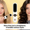 ✨ Wireless LCD Rechargeable Hair Straightener Brush