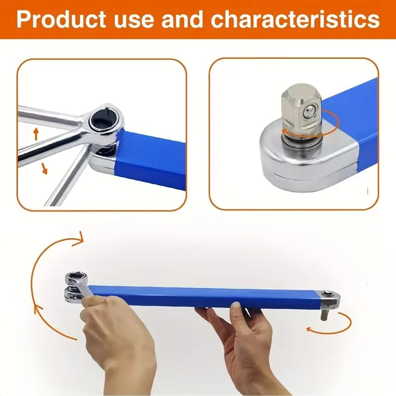 Tight-Reach Offset Ratchet Extension Wrench Kit