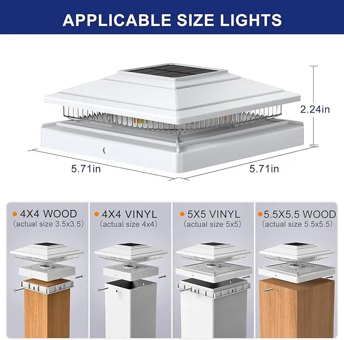 🌟 Solar Post Cap Lights – Brighten Your Outdoor Living