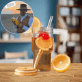 Premium Mason Glass Cup with Straw