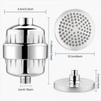 🚿 Premium 6" Rain Shower Filter Head Set