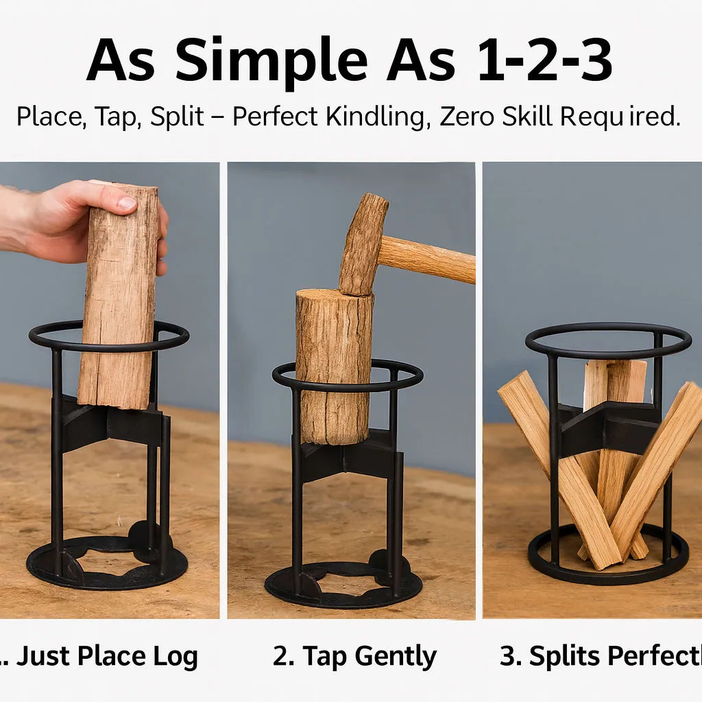 Manual Log Splitter - Safe & Effortless Firewood Splitting