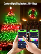 🎄 Bluetooth App-Controlled RGB Christmas Lights – Music Sync, Timer & Smart Color Effects
