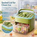 Compact Ice Cube Tray with Lid & Bin❄️✨