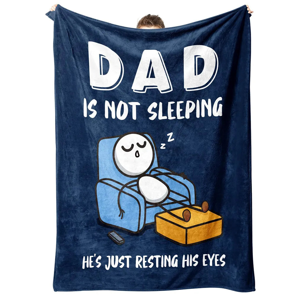 🛋️ Dad's "Not Sleeping" Blanket — Funny, Cozy, & Heartwarming Gift 🎁