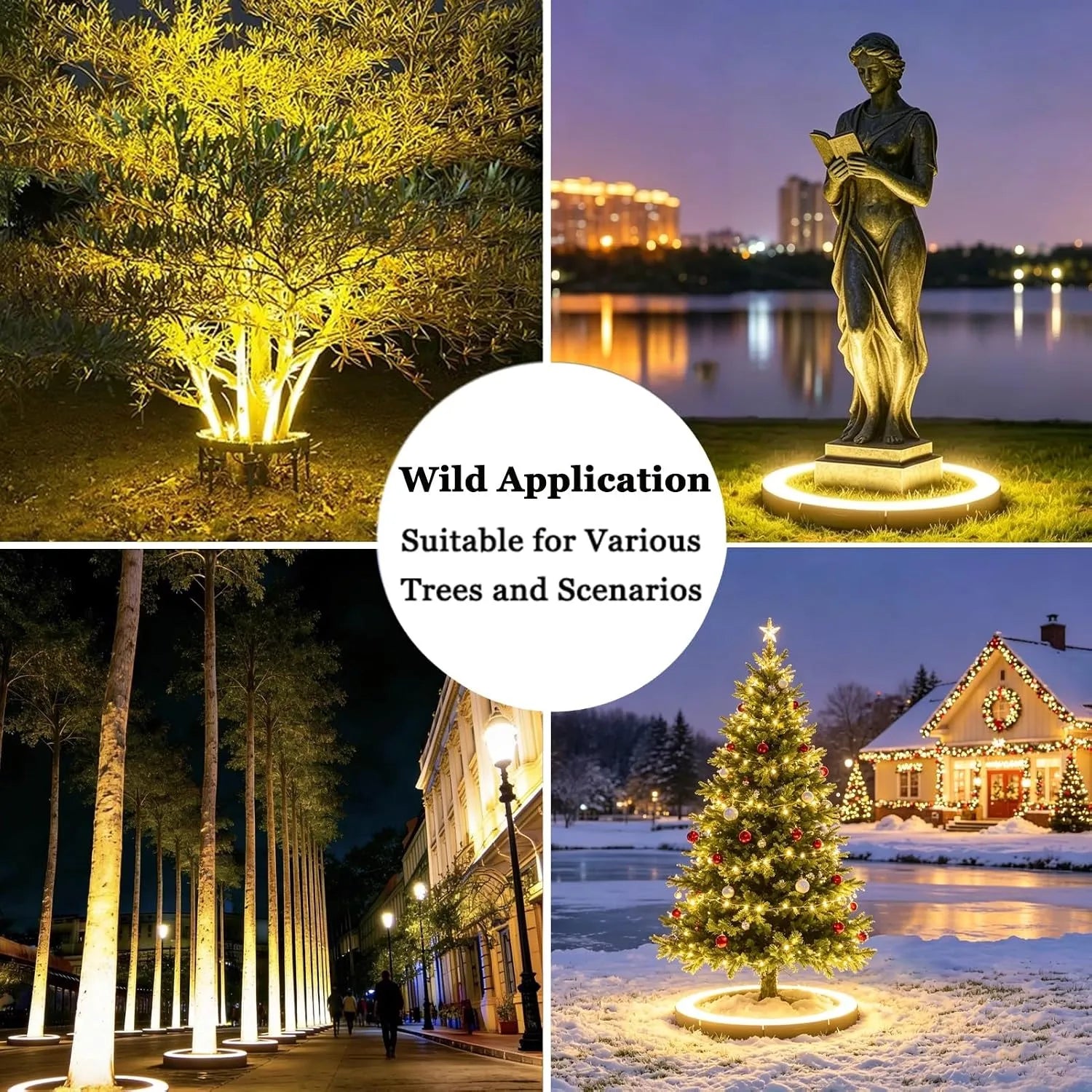 360° Warm White Tree Ring Landscape Lighting Kit