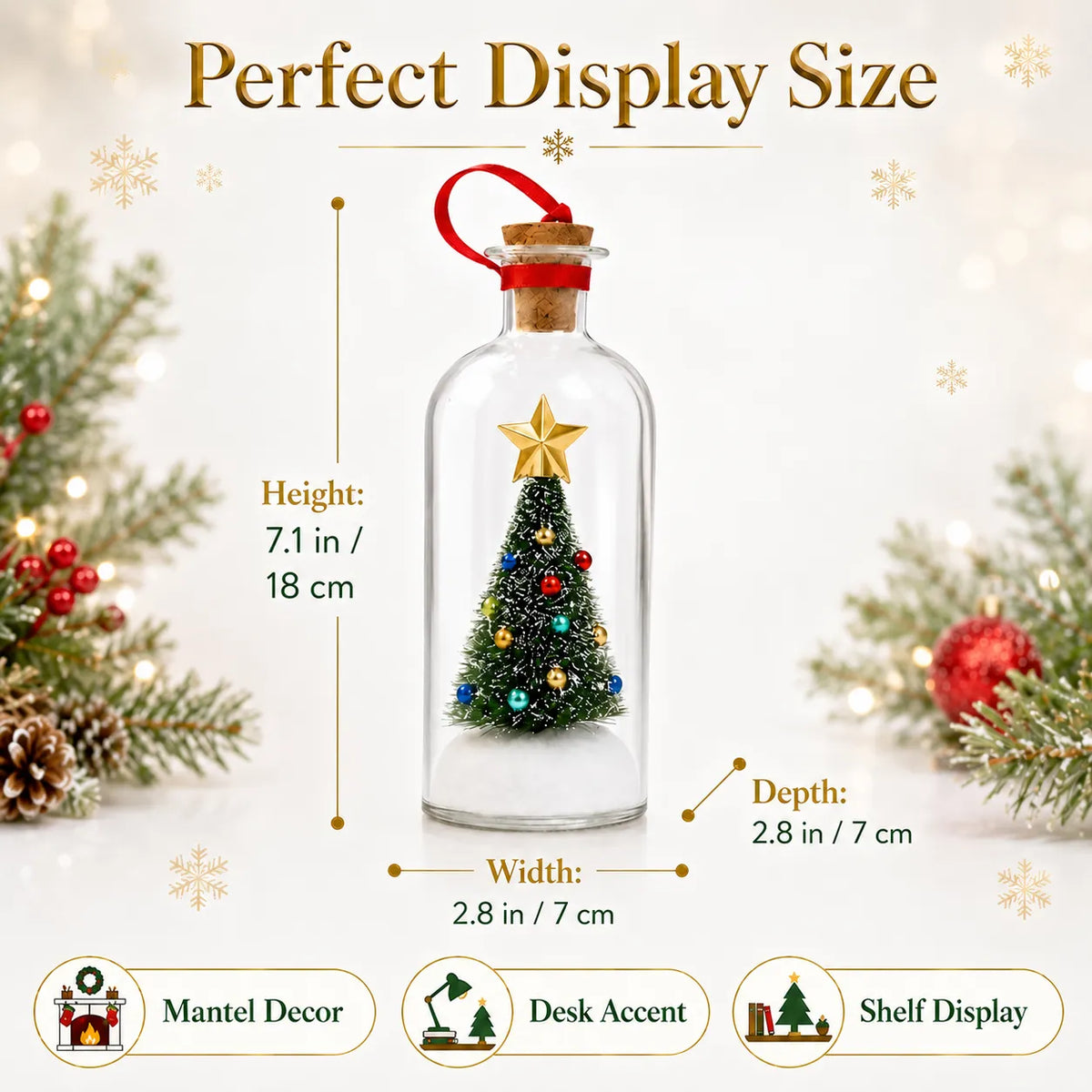 Recordable Christmas Tree Keepsake Bottle – Personalized Voice Message Gift