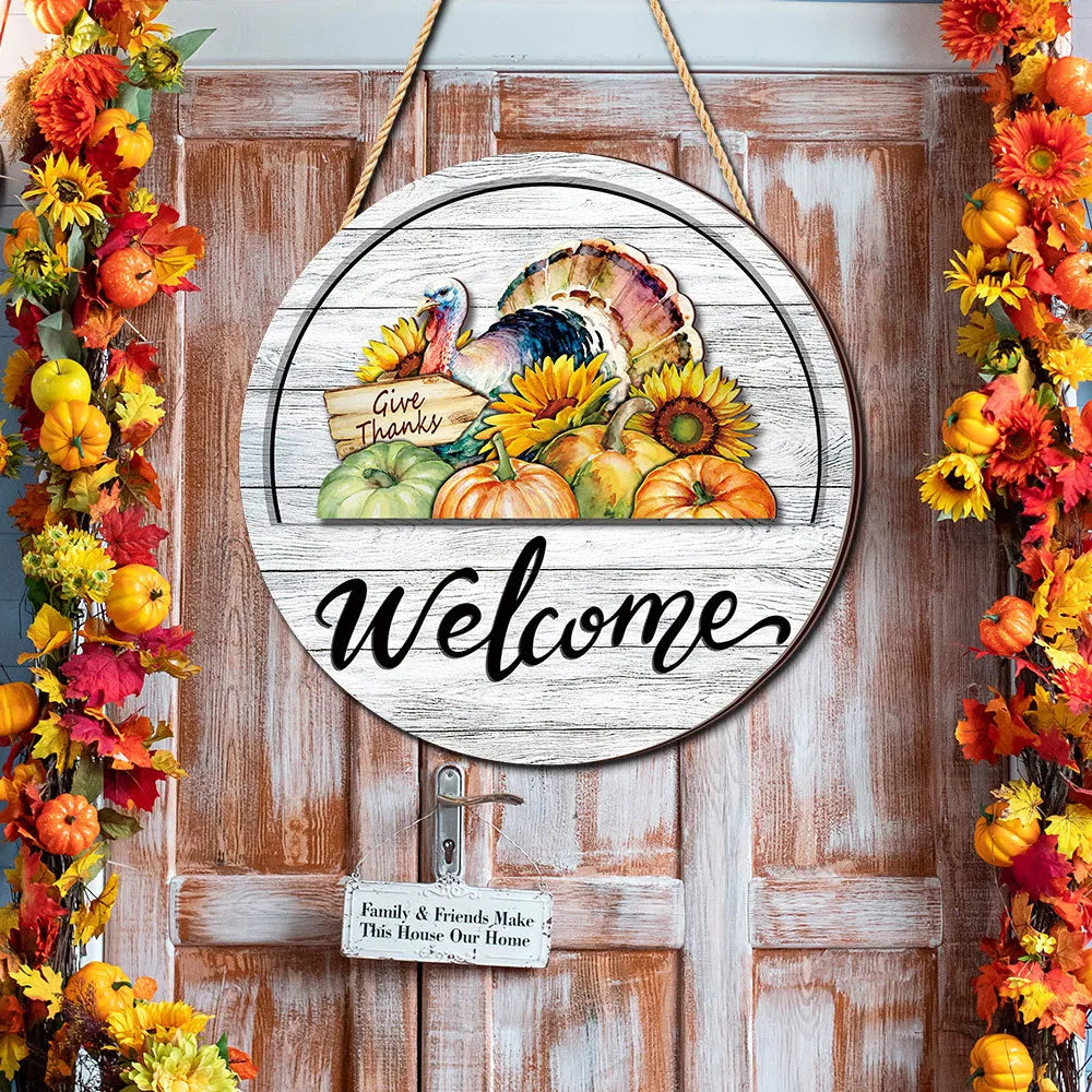 Interchangeable Seasonal Welcome Door Sign Set