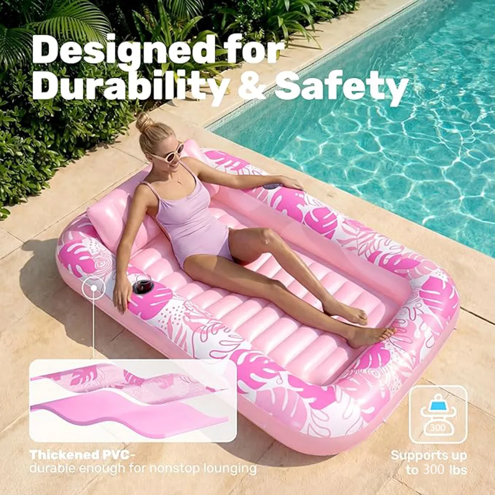 🌊 Inflatable Tanning Pool Lounger Float for Adults