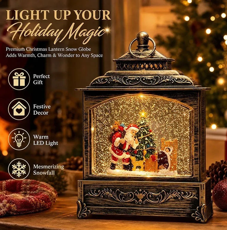 Christmas Musical Swirling Snow Lantern