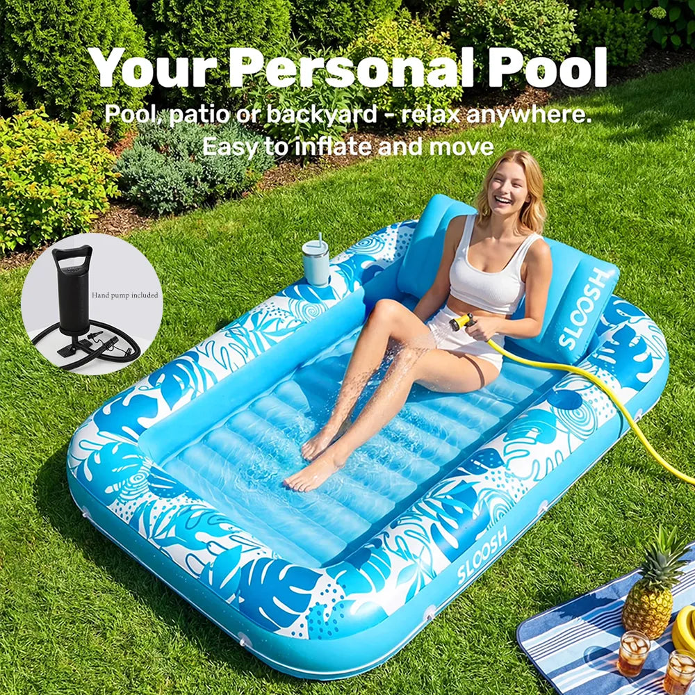 🌊 Inflatable Tanning Pool Lounger Float for Adults
