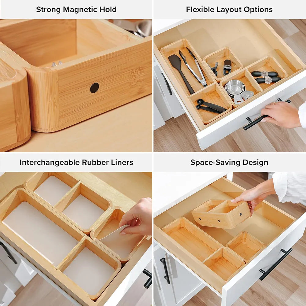 🧺 Modular Drawer Organizer Set – Clean Space, Clear Mind