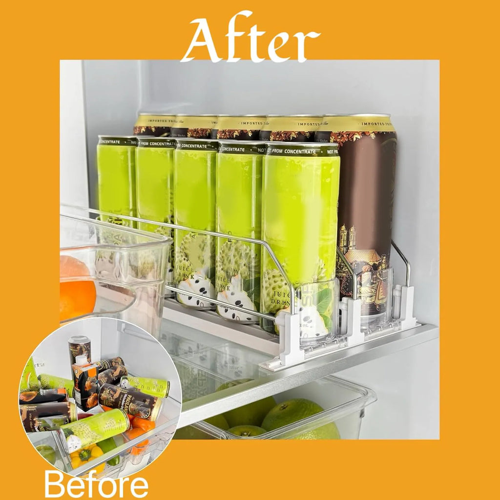🥤 Self-Pushing Drink Dispenser-Soda Can Organizer