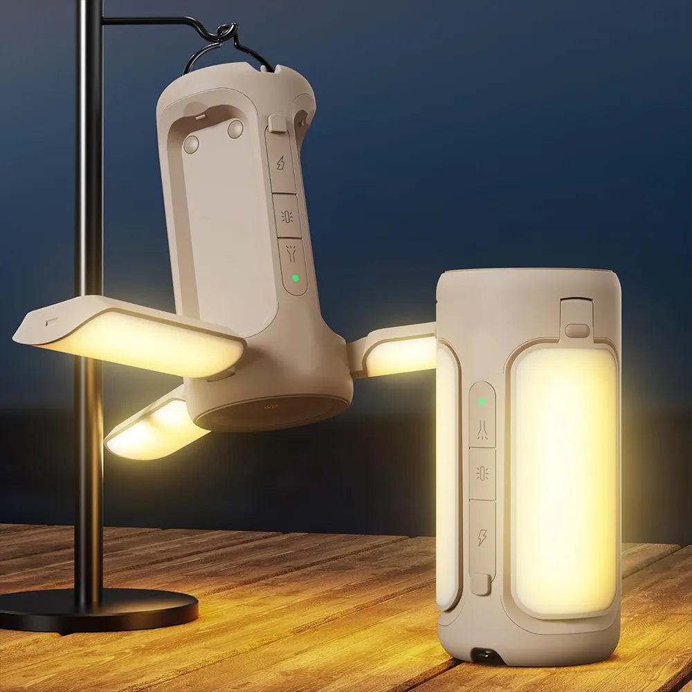 🔦 Rechargeable LED Camping Lantern & Power Bank