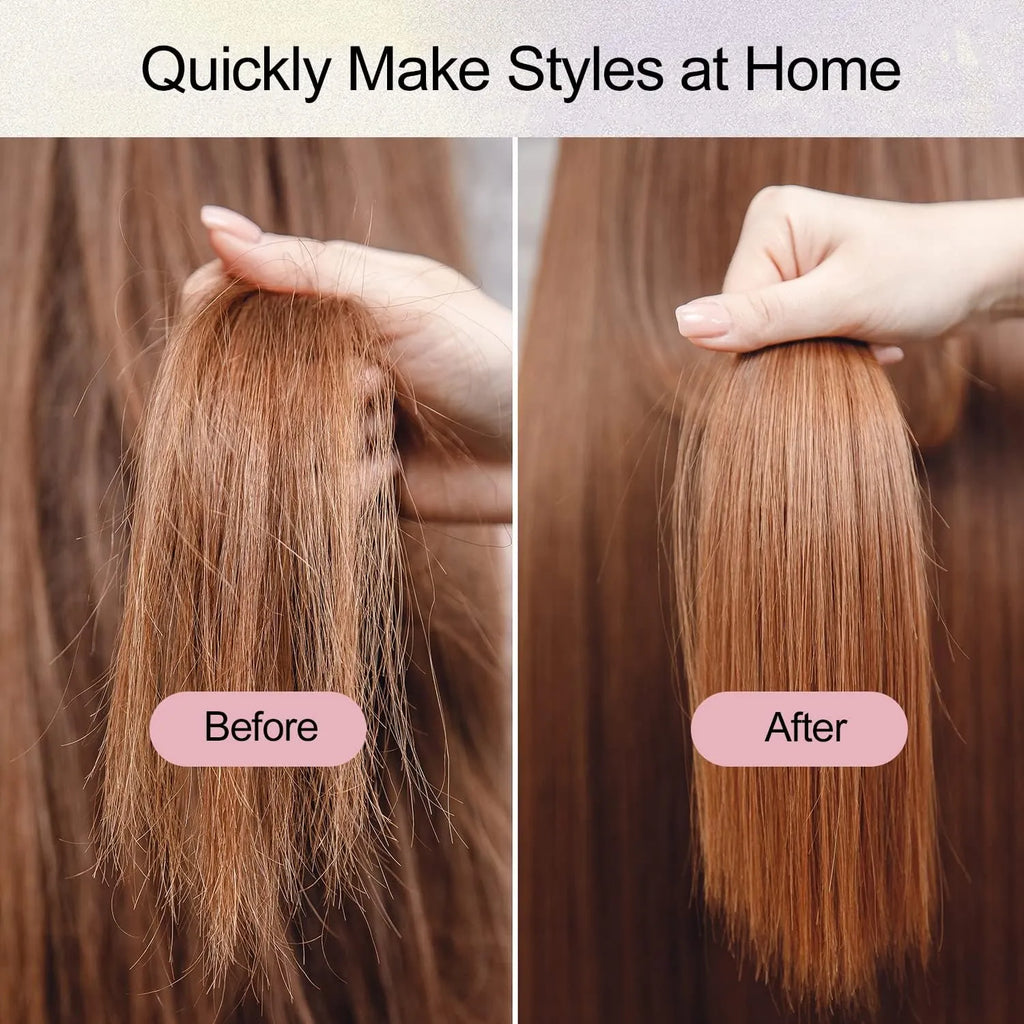 ✨ 2-In-1 Negative Ion Hair Straightener Brush