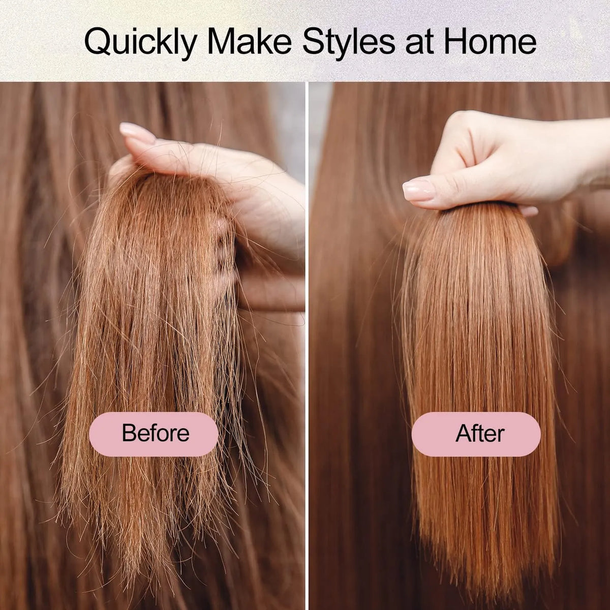 ✨ 2-In-1 Negative Ion Hair Straightener Brush