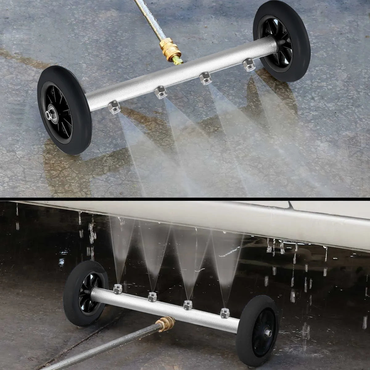 🚗Dual-Function Pressure Washer Undercarriage Cleaner & Surface Cleaning Attachment 🌊