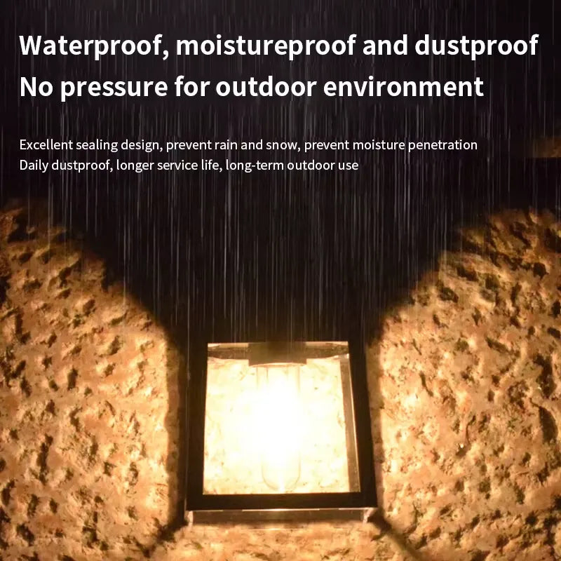 🌟Solar LED Wall Light – Warm & Waterproof