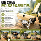 🔥 Foldable Camping Stove – Portable High-Power Butane Outdoor Cooker