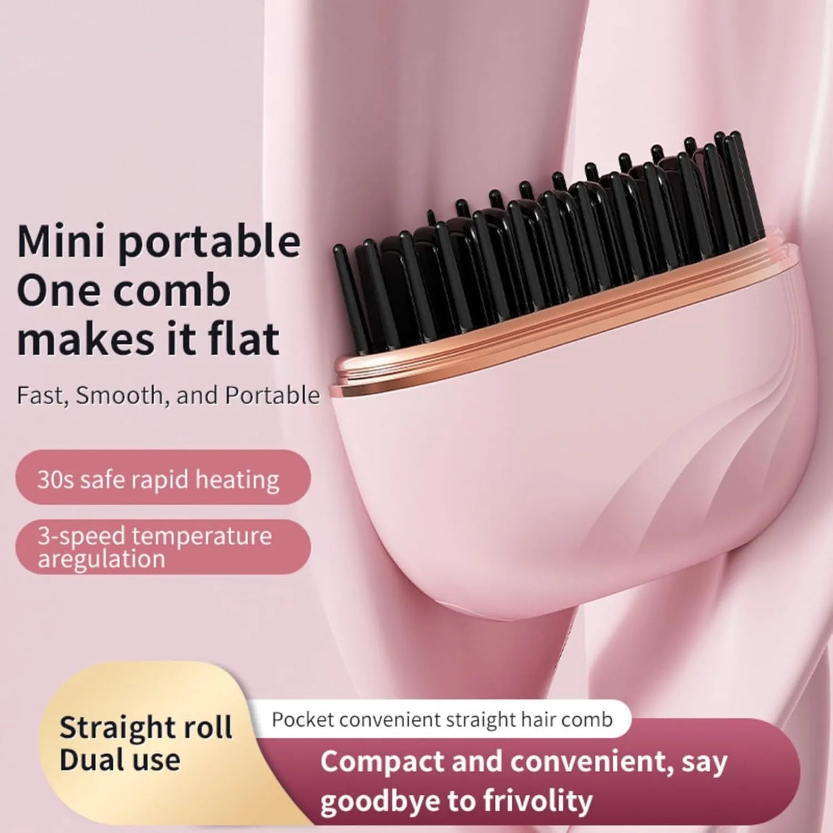 💖 Mini Portable Hair Straightener