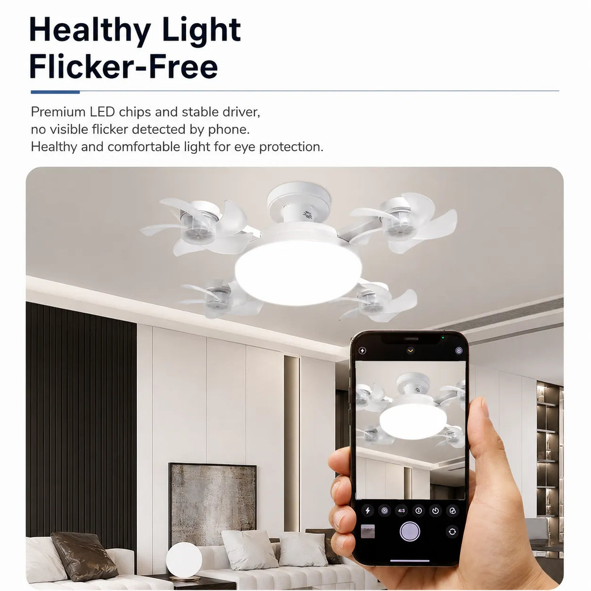 🚁 Drone-Shaped Ceiling Fan Light with Remote Control
