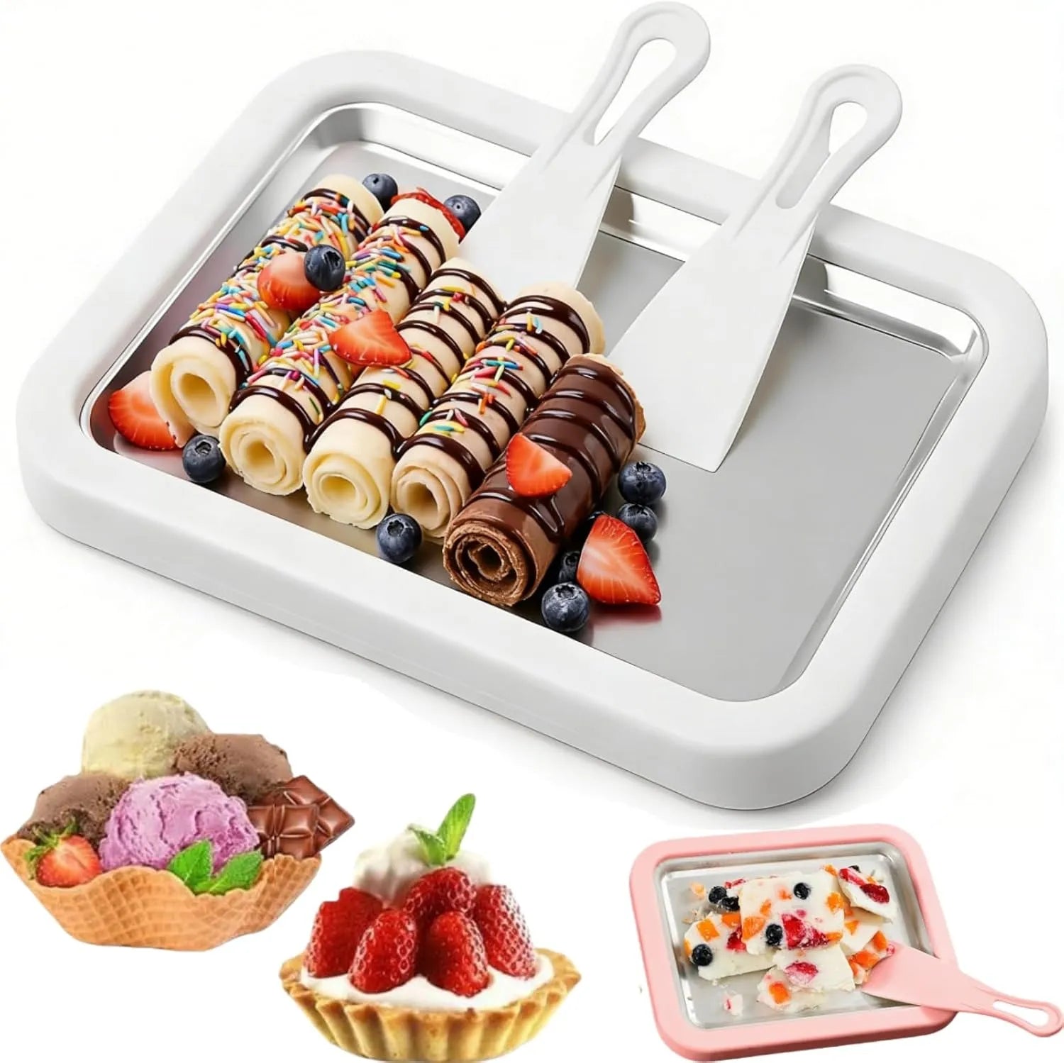 No-Electricity Rolled Ice Cream Maker – DIY Frozen Treat Tray