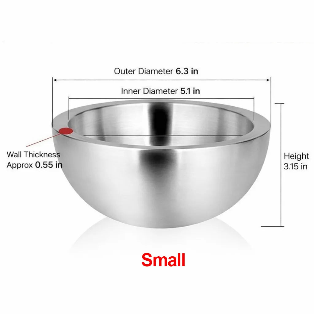 🥗 304 Stainless Steel Salad & Dipping Bowl