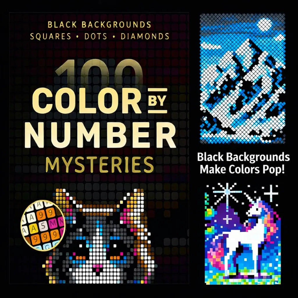 109 Digital Coloring Puzzles: Adult Relaxation and Stress Relief Coloring Book