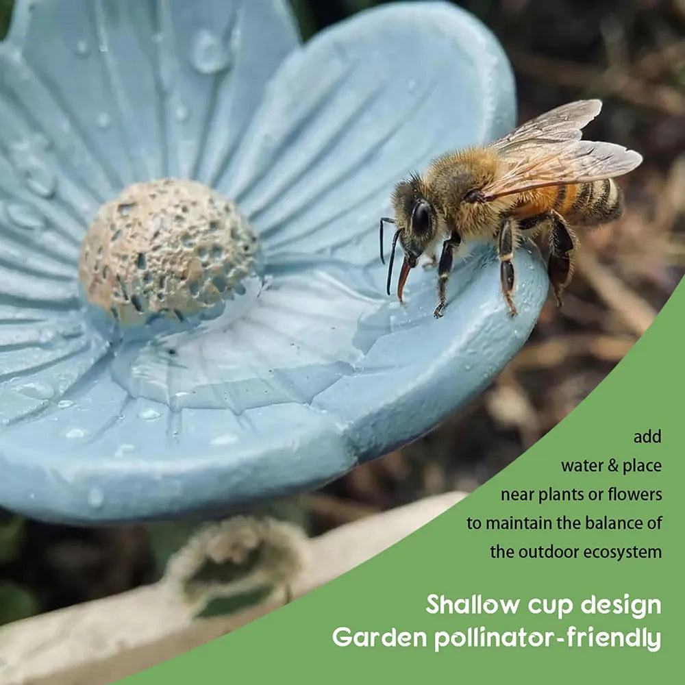 🌼Flower-Shaped Bee & Butterfly Watering Stations – Set of 5 Garden Pollinator Cups