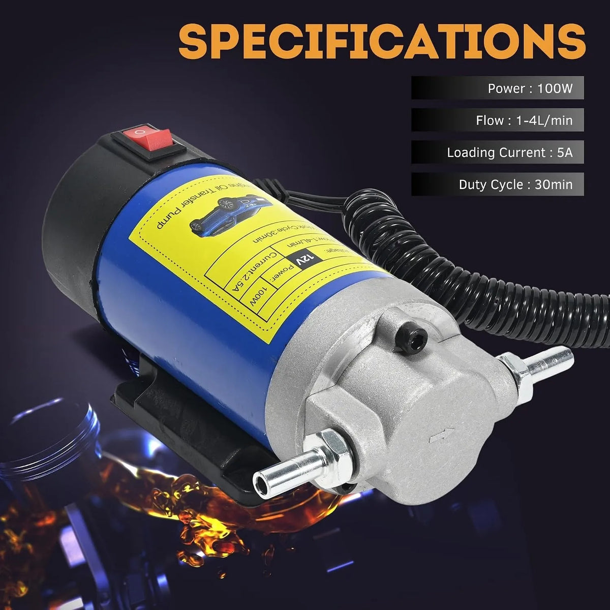 Driveway-Ready 12V/24V Oil Extractor Pump
