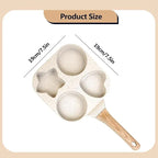 🍳 4-Hole Non-Stick Egg Frying Pan with Wooden Handle