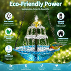 💦 Hanging Solar Bird Bath Fountain