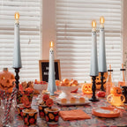 Flameless Ghost Taper Candles with Remote & Timer