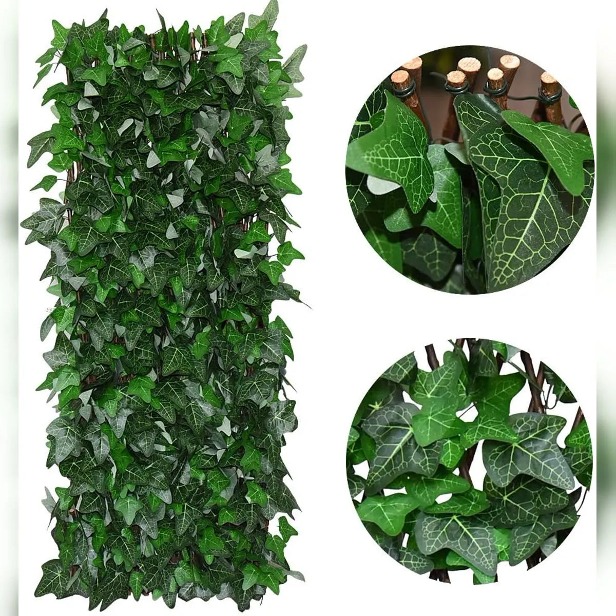 Instant Privacy Expandable Faux Ivy Fence