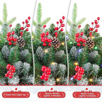 🎅 18-Inch Pre-Lit Christmas Tree with Remote & Timer – Perfect for Porch & Outdoor Holiday Décor