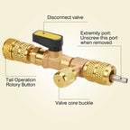 AC Valve Core Remover Installer Tool Kit | Dual Versions for Home & Automotive AC | Dual Size SAE 1/4" & 5/16" Ports