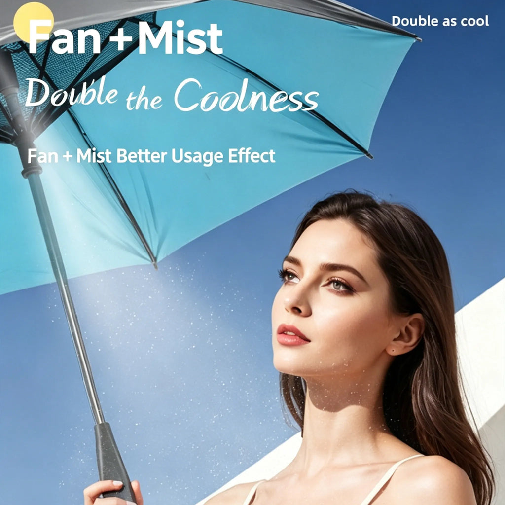 ☂️Fan & Mist Cooling Umbrella