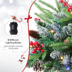 🎅 18-Inch Pre-Lit Christmas Tree with Remote & Timer – Perfect for Porch & Outdoor Holiday Décor