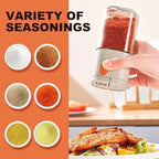 2PCS Smart Salt & Spice Dispenser – Precision Seasoning with One-Touch Control