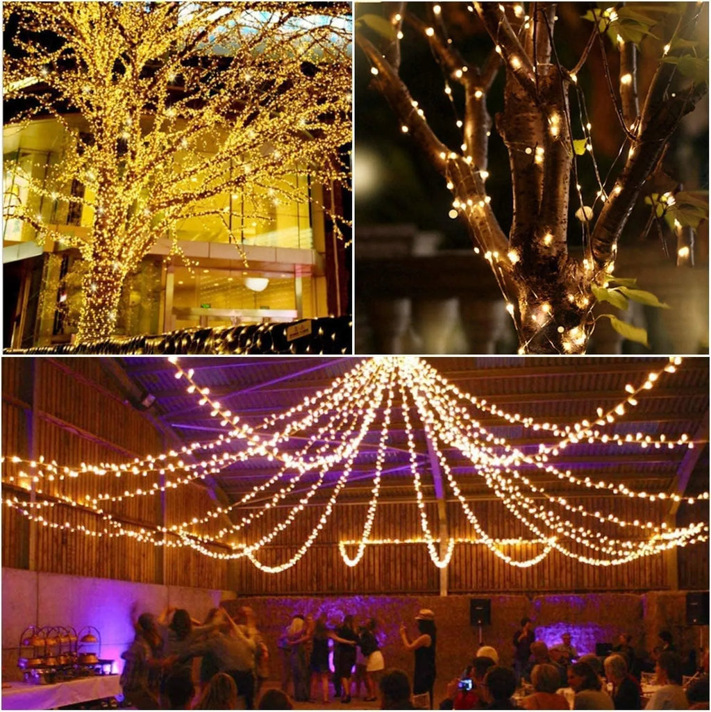 Solar Christmas Lights, 105 ft 300 LED