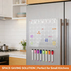 🧲 Acrylic Magnetic Dry Erase Board for Refrigerator (15.7 x 11.8 in)