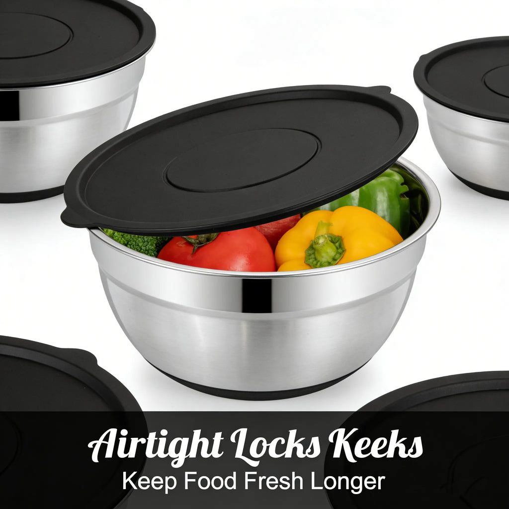 🥗 Gluten Grater with Lid and Salad Bowl Set