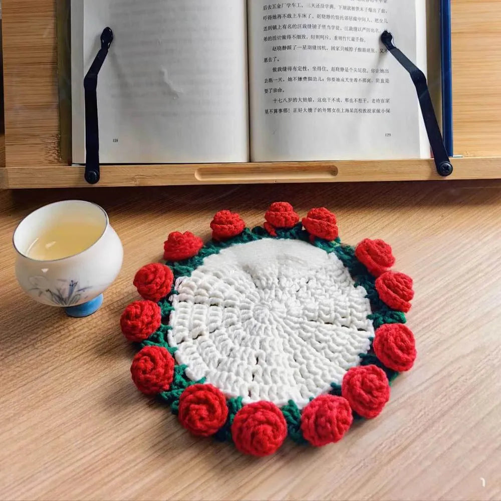 🔥Handcrafted Rose Flower Coasters