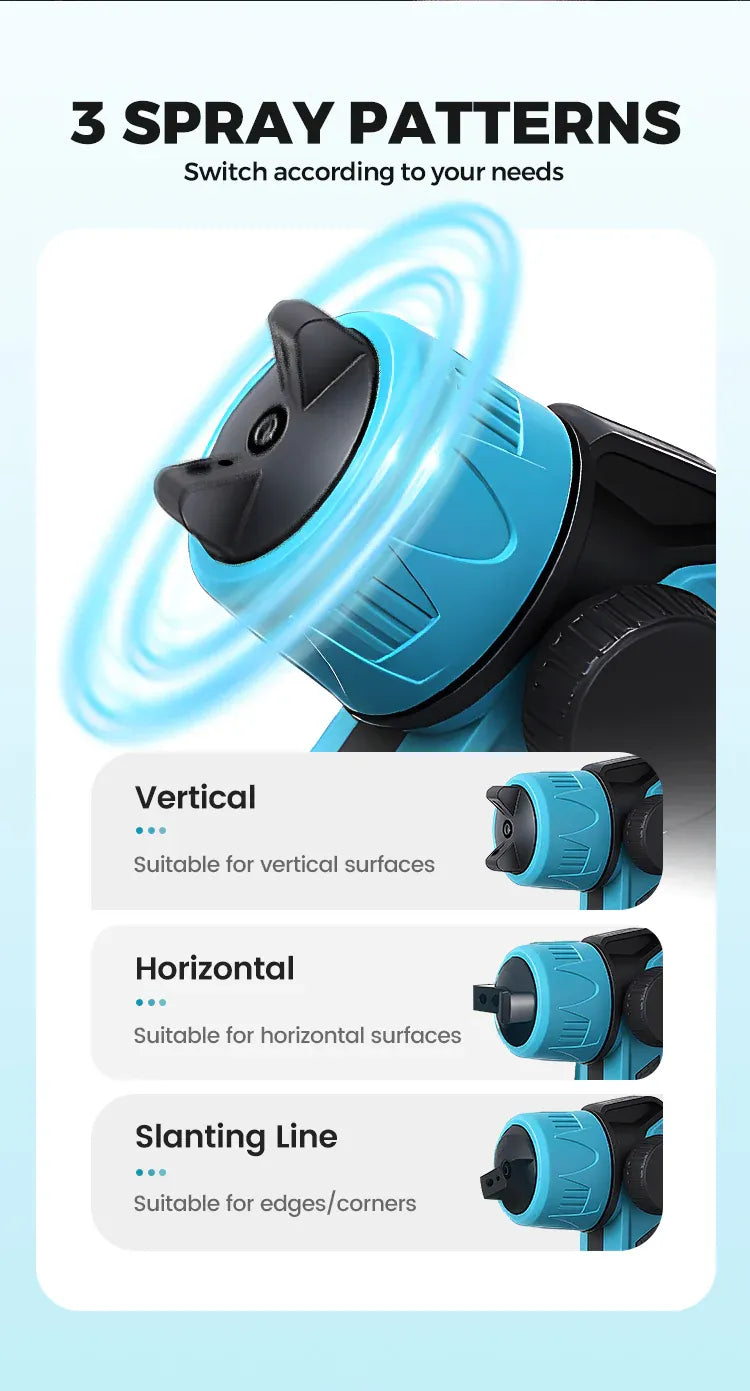 Mroace 21V Cordless HVLP Electric Paint Sprayer Kit