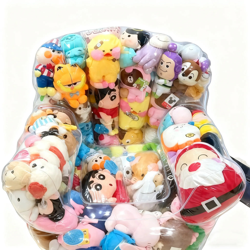🧸 PVC Clear Stuffed Animal Storage Bag with Zipper