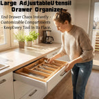 Expandable Bamboo Drawer Organizer – Versatile Compartment Storage🌿🗂️