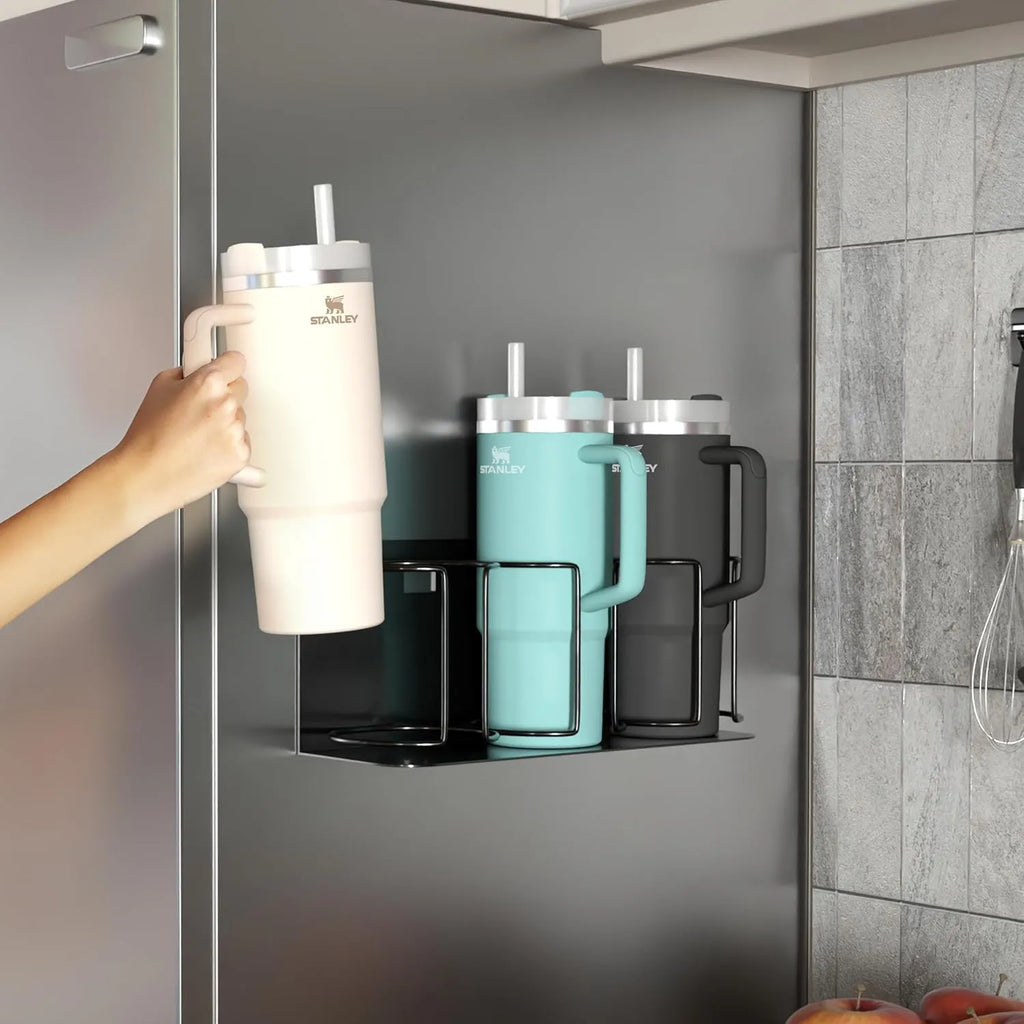 ✨Cup Organizer - Magnetic or Screw Mount Storage for Kitchen, Fridge, or Cabinet