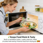 🍽️ Microwave Splatter Cover with Steam Vent